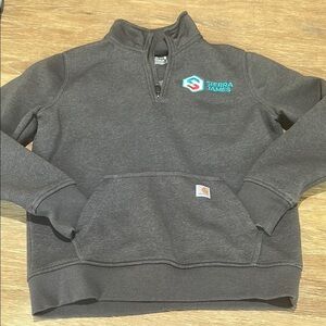 Carhartt Loose Fit Midweight Quarter Zip Mock Neck Sweatshirt